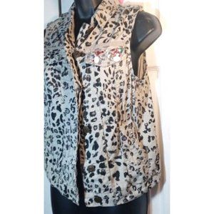 DOLLED UP LEOPARD PRINT VEST SZ M